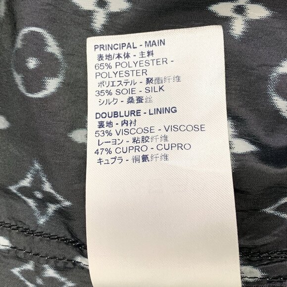 Louis Vuitton Black & Gray Logo Print Hooded Jacket With Zipper Size S 38 Polyes - Picture 4 of 7